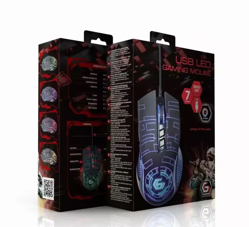 Gembird USB Gaming/Black Musg-RGB-01