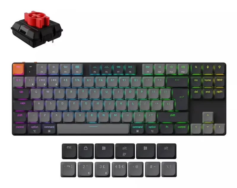 KEYBOARD WRL K1 RGB/Black K1X-H1 Keychron