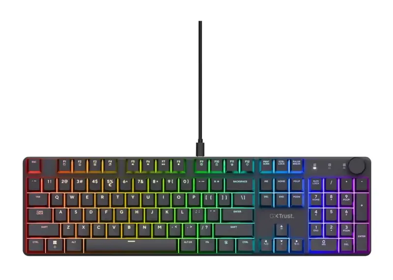 Trust GXT 866 Torix Gaming USB Qwerty US International Black