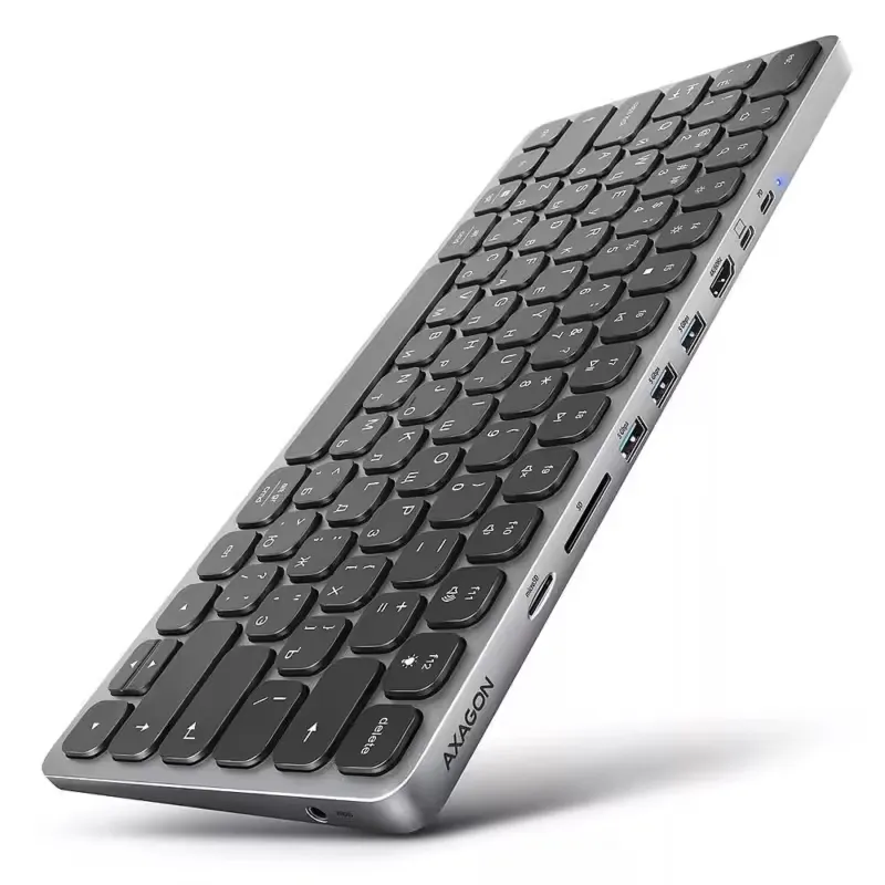 KEYBOARD + I/O šakotuvas 9 viename 0.6 m HMC-KB-CRL Axagon
