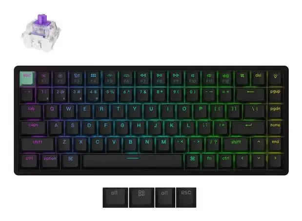 Keychron K2 HE 75% Wireless, Magnetic Switches, RGB, Black - K2H-J1