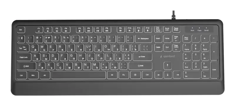 Gembird KB-UML-04-Cyrl Multimedia USB - Cyrillic/Black