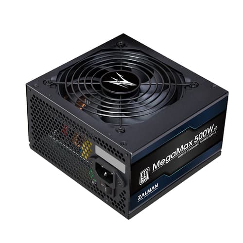 Zalman ZM500-TXII V2 MegaMax 80PLUS 230V EU STANDARD Certified high efficiency PCI-E power supply unit 500 W 20+4 pin ATX Black
