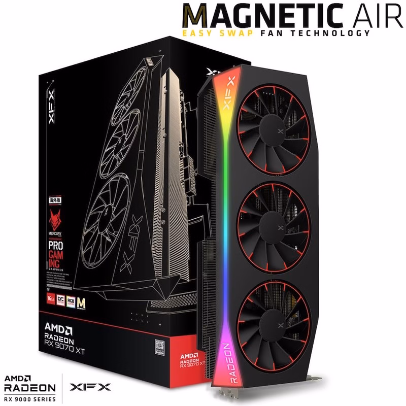 XFX Mercury Radeon RX 9070 XT OC Magnetic Air 16GB